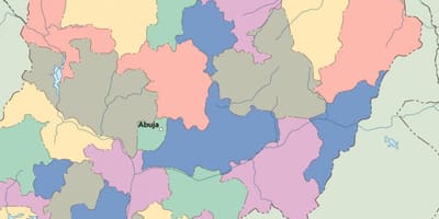 नाइजीरिया के नक्शे वेक्टर