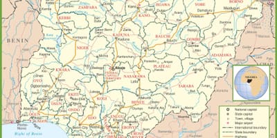 पूरा नक्शा नाइजीरिया के
