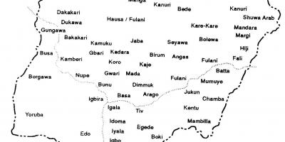 आकर्षित नाइजीरिया नक्शा