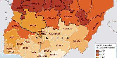 नाइजीरिया के नक्शे धर्म
